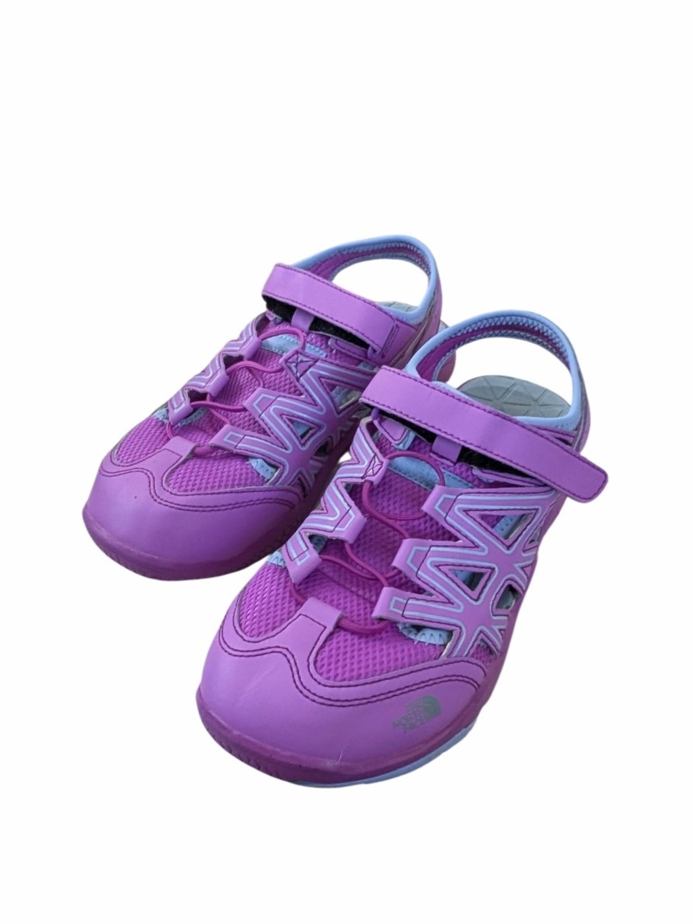 The North Face Purple Pink Hiking Water Sandals Closed Toe Strap Shoes, Size 6